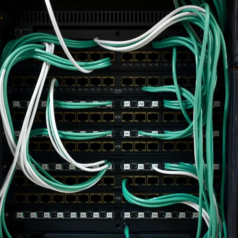 Organised network patch panel